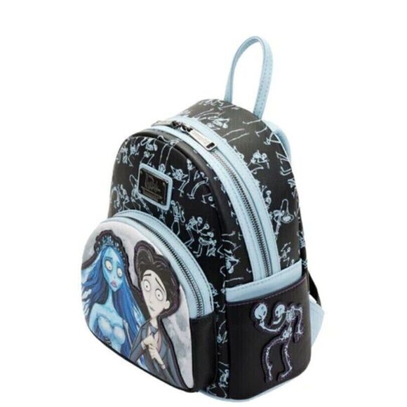 New Loungefly Exclusive Corpse Bride Valentine Glow in the Dark Mini Backpack - Picture 3 of 5